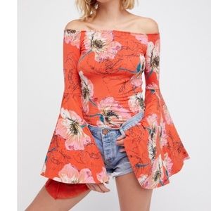 Free People Birds of Paradise Off Shoulder Top